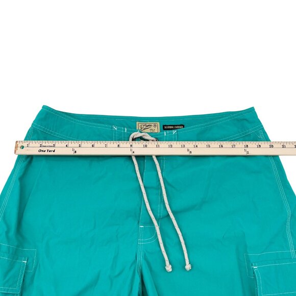 J. Crew The Original Longboard Cargo Swim Shorts Turquoise size 36 - Picture 3 of 6